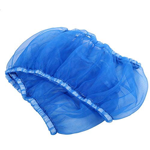 Hakeeta Bird Cage Skirt, Mesh Bird Seed Catcher, Birds Cage Airy Net Cover, Soft Nylon Ventilated Skirt Traps Cage Basket Seed Guard Parrot with Adjustable Drawstring.(Large Size-XL(Blue) - color: Blue