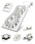 MED5500FW1 Heating Element Replacement Fit for Maytag MED5500FW2 MED5630HC0 MED5630HC1 MED5630HC2 MED5630HW0 MED5630HW1 MED5630HW2 MED5801TW0 MED6230HC0 MED6230HC1 MED6230HW0 Dryer - style: 1x8577274 dryer thermistor,1xheating element,1x279973 and 1x33925