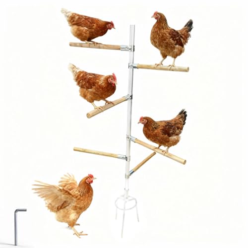 6pack Chicken Roosting Bars with Conectors, Adjustable & Replaceable Wood Bar (13" L) - size: 6pack Bars