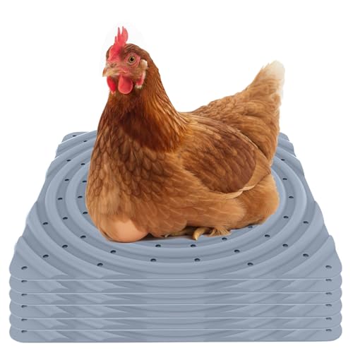 Lil'Clucker Washable Chicken Nesting Pads for Laying Eggs Nesting Pads for Chicken Coop Nesting Chickens Durable Chicken Bedding for Coop, Poultry Nest Box Pads for Chickens (Gray, 6-Pack) - color: Gray, size: 6-Pack