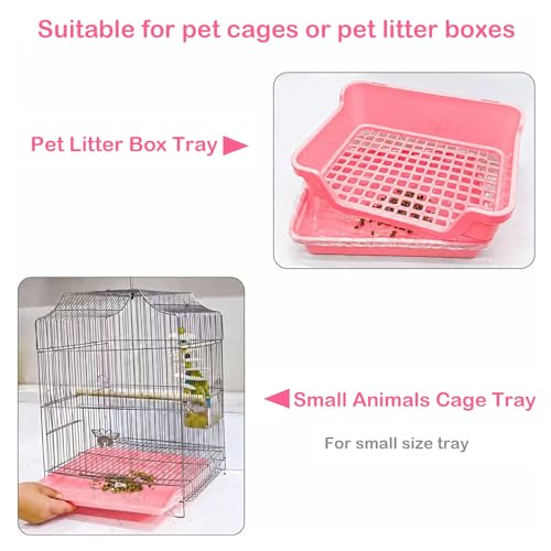 Disposable Rabbit Cage Liners, 50 Pcs Small Animal litter box Liner Bags | Quick Cleanup Leak-Proof Transparent Elastic Opening Pet Toilet Tray Film for Bird Guinea Pig Bunny Chinchilla - size: L+W+D<24 inches