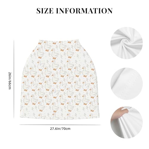 Goose Baby Stuff Car Seat Cover for Baby,Mom Nursing Breastfeeding Covers,Multi-Use Car Seat Canopy Carrier Cover,Stroller Cover Newborn Shower Gift for Boys Girls - color: Goose