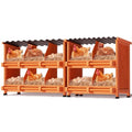 10-Compartment Chicken Nesting Boxes, Spacious for Large Breeds, Premium Pine Wood & Weather-Resistant PVC Sloped Roof, Safe No Sharp Edges for Laying Hens - size: 66.7"L x 12.2"W x 29.8"H