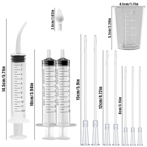 Baby Bird Feeding Syringe Kit,Hand Feeding Syringe for Birds,Pet Syringe Feeding Tool, Parrot Feeding Tubes Set for Small Baby Birds Pet Kittens (C) - color: C