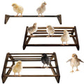 Chicken Perch 3 Pack Chick Toys Wooden Roosting Bar Chicken Coop Accessories for Brooder Training Perch for Baby Chick, Bird Parrot Easy to Assemble and Clean
