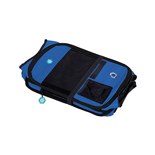 Deluxe Premium Pet Dog Playpen Portable Soft Dog Exercise Pen Kennel with Carry Bag for Dogs, Cats, Kittens, and All Pets (Medium, Blue) - color: Blue, size: Medium