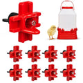 HIRALIY 8 Pack Horizontal Chicken Waterer Nipples | Leakproof Automatic Poultry Watering System for Chickens, Ducks & Quail