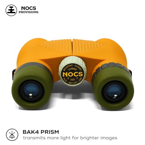 Nocs Provisions Standard Issue 10x25 Binoculars, Waterproof, Bird Watching | 10X Magnification, Bak4 Prism, Wide View Multi-Coated Lenses, Hiking & Backpacking, Adults & kids - color: Beeswax Yellow, size: 10x25