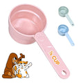 1/2 Cup Dog Food Scoop, Extra Long Handle Sturdy Melamine Pet Food Measuring Scoop with Clear Marking Lines, BPA-Free, Shatterproof, Dishwasher Safe (Pink, 1/2 Cup) - color: Pink, size: 1/2 Cup