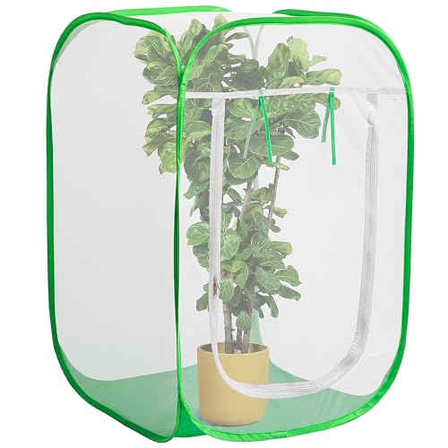 24"x24"x36" Pop Up Garden Mesh Plant Cover, Plant Protectors Mesh Enclosure | Garden Net Cage Pest Protection Guard Tent with Storage Bag, Crop Cage for Protect Plant Vegetable Fruit from Birds Insects - color: 24 X 24 X 36 Inch