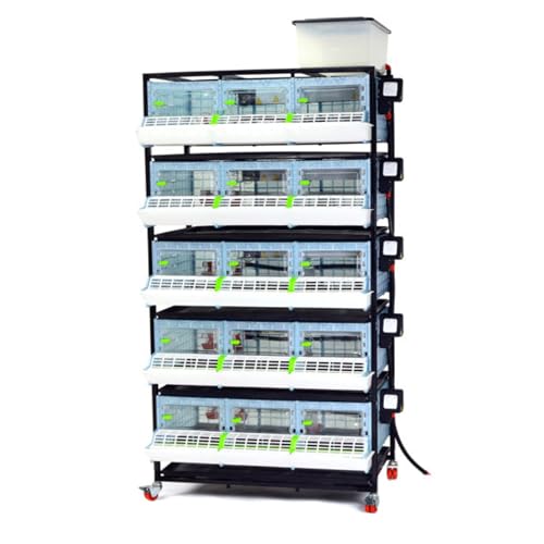 Hatching Time 9.5" Chick Brooders – Stackable or 2-Section Options with Automatic Heating, Modular Design, Easy to Clean, Ideal for Quail, Pheasant, and Baby Chicks (5 Layer) - style: 3 Section, 5 Layer