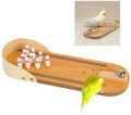 Litewoo Bird Training Toy Mini Bowling Wooden Parrot Desktop Intelligence Training Game for Parakeet Cockatiel Conure Lovebird Budgie Finch Cockatoo African Grey - color: Educational Bowling Toy
