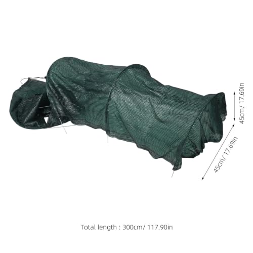 Toddmomy Chicken Coop Tunnel and Universal End Openings Plastic Foldable with Strong Frame and Garden Sunshade Net, Easy Transportation and Sun Blocking Cover for Outdoor Poultry Exercise