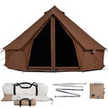WHITEDUCK Regatta Canvas Bell Tent - w/StoveJack, Waterproof, 4 Season Luxury Camping and Glamping Yurt Tent Outdoor - color: Desert Red, size: 20' (6M), Water Repellent
