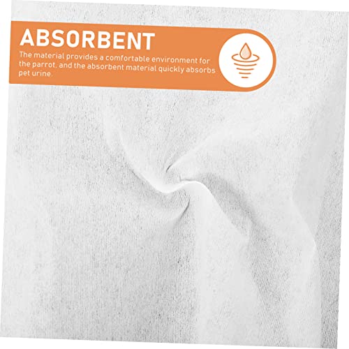 Yardwe 100pcs Bird Cage Paper Pads Disposable Absorbent Urine Liners for Parrots Birds Cage Accessories Pads for Healthier Environments