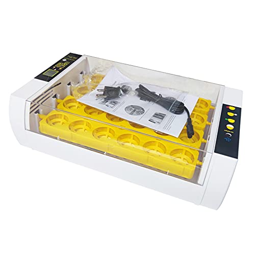 TECHTONGDA Digital Egg Incubator 24Eggs Automatic Poultry Hatcher with Egg Turning and Humidity Control 110V