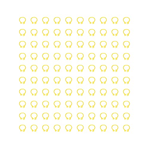 Omabeta 100PCS Reusable 8mm Pigeons Identification Leg Rings for Easy Dovecot Management and Marking, Lightweight Plastic Bands for Poultry Supplies (Yellow) - color: Yellow