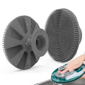 Silicone Dish Scrubber, Non-Scratch Scrub Spong for Washing Dish, Pot, Pan | Kitchen Silicone Sponge, Fruit & Vegetable Cleaning Brush, Reusable Dishwashing Scrubber, Suction Up Hang, 1 Pack, Gray - color: 1pcs Gray