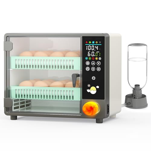 Egg Incubator for Hatching 24 Chicken Eggs |84 Quail Eggs | Precise Temperature & Humidity Control, Adjustable Rollers for Duck,Goose,Pigeon Egg, Auto Egg Turning,Water Refilling