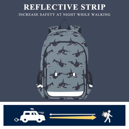 Kids Backpack Elementary Middle School Bags for Boys Girls | Travel, Daypack, Lightweight, Waterproof, with Reflective Strip - color: Multi 11
