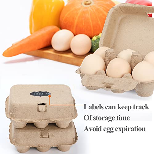 Paper Egg Cartons for Chicken Eggs, 36 Pieces Pulp Fiber Half Dozen Egg Cartons Bulk 6 Count Egg Storage Containers Holder for Family Farm Market Fridge Storing Chicken Eggs - size: 2x3 Style - 36Pack