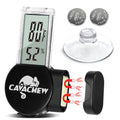 Magnetic Reptile Thermometer and Humidity Gauge, Digital Tank Thermometer Hygrometer with LCD Display, Habitat Temp Humidity Meter Accessories for Bearded Dragon, Snake, Hermit Crabs, Gecko