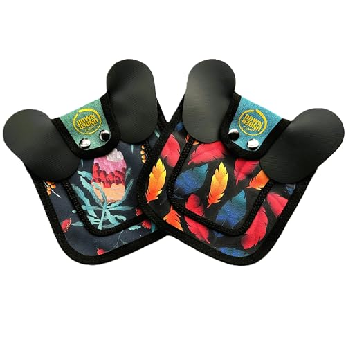 DOWN UNDER OUTDOORS 2 Small Bantam/Young Chicken Saddles (Feathers & Flora) | Adjustable Straps, Chicken Apron, Poultry Saver, Pet Supplies, Including Shoulder Cover, 14 oz Breathable Cotton Canvas - color: Feathers and Flora