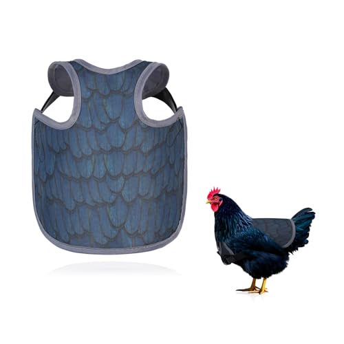Chicken Saddle for Hens - Chicken Aprons for Hens With Adjustable Straps, Chicken Aprons & Vest Jacket for Hens - style: Black Feather