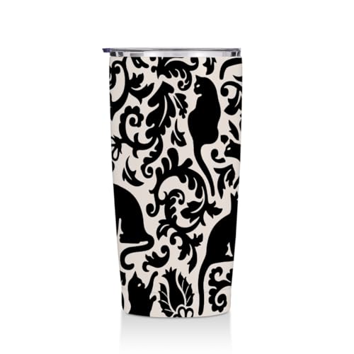 Cat Gifts 20 oz Tumbler, Cute Cat Stainless Steel Insulated Water Bottle | Cats Themed Insulated Travel Coffee Mugs, Cat Lover Gifts for Women Mom Girls Christmas Birthday Gifts - color: Multi 1352