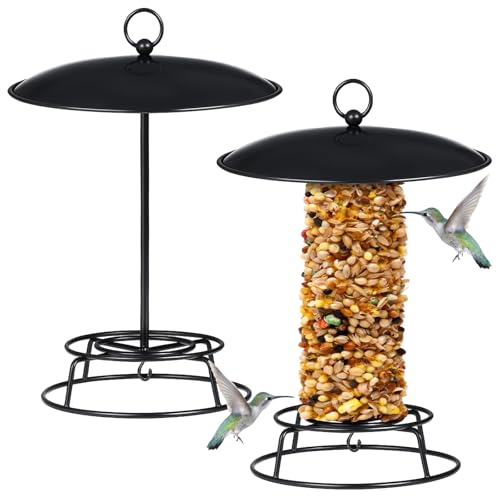 2 Pcs Cylinder Bird Feeder Outdoor Seed Cake Feeder Metal Suet Cake Holder Backyard Wild Bird Feeding Feeders for Outdoors Garden(Classic)