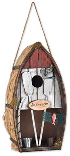 Sunset Vista Designs Welcome to The Woods Decorative Birdhouse, Rowboat - color: Rowboat