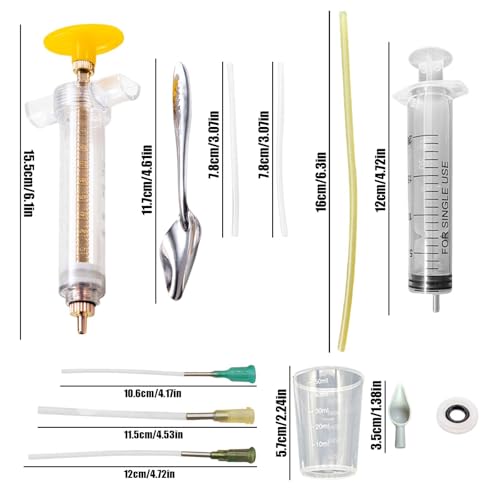 Baby Bird Feeding Syringe Kit,Hand Feeding Syringe for Birds,Pet Syringe Feeding Tool, Parrot Feeding Tubes Set for Small Baby Birds Pet Kittens (D) - color: D