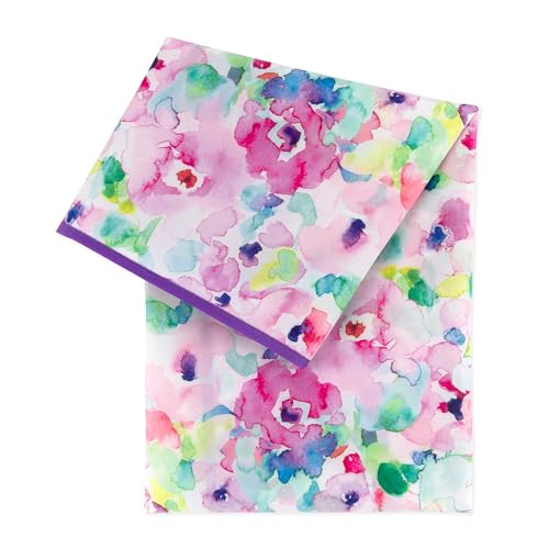 Bumkins Baby Splat Mat for Under High Chair, Babies Toddlers Eating Mess Mat, Waterproof Reusable Cloth for Arts and Crafts, Playtime for Kids, Floors or Tables, Fabric 42inx42in, Watercolors Floral - color: C2 Watercolors