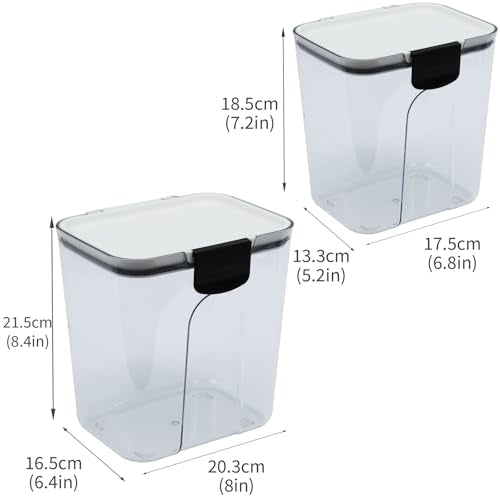 Dog Food Storage Container,4.9/2.9Qt Airtight Pet Food Storage Containers with Scoop, Plastic Cat Food Container with a Stickers & Pen,Dog Treat Container for Dog & Cat Treats,Bird Seed,BPA Free