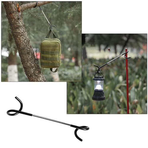 4X Bird Feeder Pole Wrap Hooks, Outdoor Feeder Arm Camping Lantern Yard Hook Accessories for Hanging