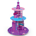 3 Tier Spider Cupcake Stand Decoration Pink Spider Web Cupcake Tower Purple Blue Spiderweb Table Decoration Cityscape Dessert Holder Table Display for Birthday Party Baby Shower Supplies - style: Faddish