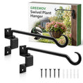 16 inch 2 Pack Swivel Plant Hangers Outdoor Heavy Duty - Black Iron Plant Hanging Hook Bracket for Flowers Baskets Pots Bird Feeder Lanterns Wind Chimes - size: 16 inch -2 Pack