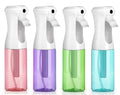 VIGOR PATH Continuous Fine Mist Spray Bottle – 6.7oz/200ml Refillable Water Mister for Hair, Cleaning, Plants & Beauty (Variety Pack) - color: VARIETY PACK OF 4