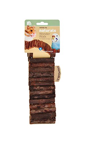 Prevue Pet Products Natural Wonder Walk Ladder | Small Hanging Wooden & Wire Activity Ladder Toy for Small Birds, Gerbils, Hamsters & Mice - size: Small