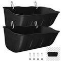 Chicken Feeder Waterer,Hanging Goat Feeders,Feed Trough 3.5 Quart 2 Pack,Hanging Fence Feed Trough for Poultry Livestock,Black - color: Black, size: 3.5 Quart (2 Pack)
