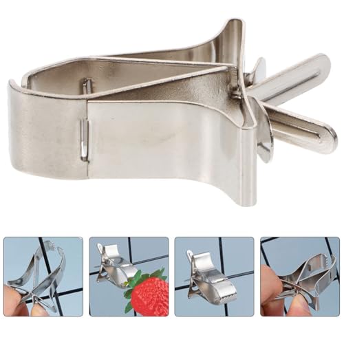 HANABASS 3pcs Bird Cage Food Tongs Vegetable Clips for Parrot Fruit Holding Easy to Use Food Clamps for Bird Feeders Practical Space-Saving Design