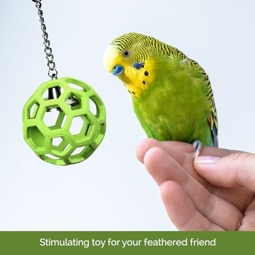 JW Pet Company Activitoys HOL-ee Roller Parrot Toy, 4 Inch Diameter (Colors Vary) (Pack of 2) - size: 3.5'' diameter 7.75'' length (Pack of 2)