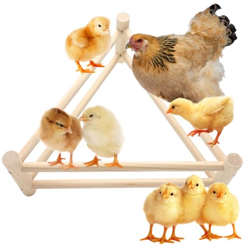 16.5" Extra Long Baby Chicken Perch Toys Supplies,Double-Sided Flip Chick Roosting Bar for Brooder, Chick Starter Kit for Coop Accessories