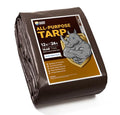 GUARD SHIELD Super Heavy Duty Brown/Silver Ploy Tarp Cover 12x24 Feet Waterproof Tarps 16mil Thick UV and Tear Resistant Tarpualin - color: Brown/Silver, size: 12x24
