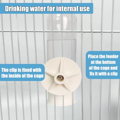 Automatic Pet Bird Water Feeder, Bird Water Dispenser for Cage, Bird Cage Suspended Automatic Water Dispenser, Bird Feeders for Parakeet Budgie Cockatiel Lovebirds Canary Finch (110ml) - size: 110ml