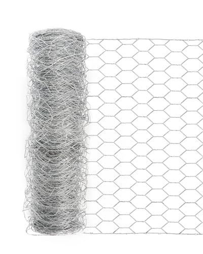 Garden Poultry Chicken Wire Netting - 57 '' × 25 ' Garden Fence Animal Barrier, Chicken Wire for Crafts, 1 inch Mesh Poultry Netting Fence, Pet/Rabbit/Chicken Wire Fencing - size: 57 inchx25 Ft