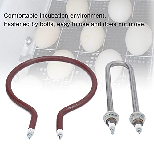 Incubator Heating Elements, Poultry Hatching Equipment 200W Resistance U‑Shaped Incubator Humidification Tube for Goose for Chicken for Duck