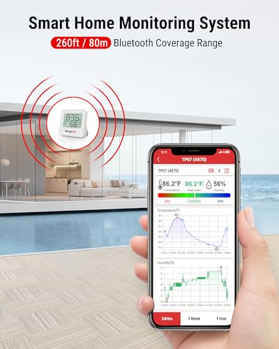 TempPro TempAir 3 Pack Digital Hygrometer Indoor Thermometer of 260FT | Bluetooth Thermometer Humidity Meter with Smart App, Room Thermometer with Temperature Humidity Sensor - size: Bluetooth Thermometer