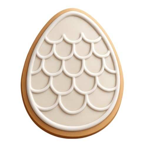 Dragon Egg Cookie Cutter & Stamp, Fondant & Clay - 4x3