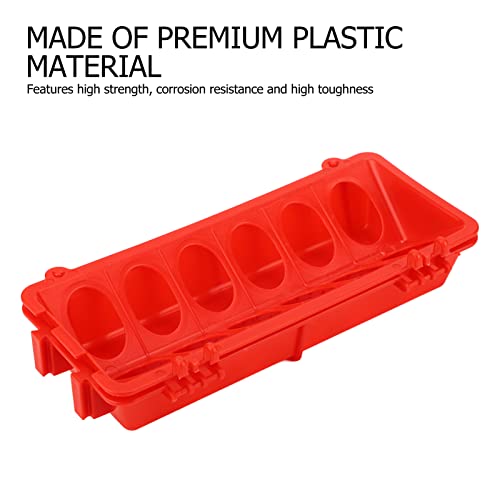 Poultry Feeder, Chick Feeder 12 Holes Flip Top Multipurpose | Pigeon Feeders Small Poultry Feeding Dispenser for Chicken, Duckling, Pigeons, Parrots, Birds, Duck